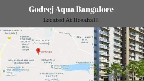 Godrej Aqua Apartment Located at Hosahalli Bangalore